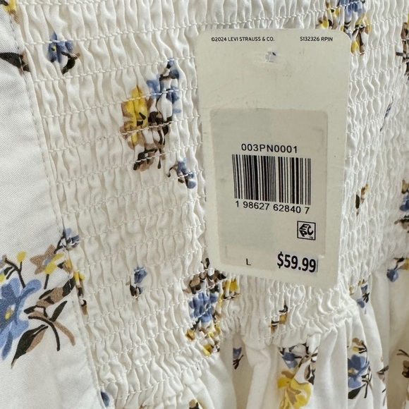 Levi's Adore Floral Midi Dress - NWT szL - Picture 6 of 7